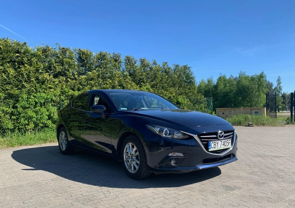 Mazda 3 cena 46500 przebieg: 104000, rok produkcji 2016 z Bydgoszcz małe 29